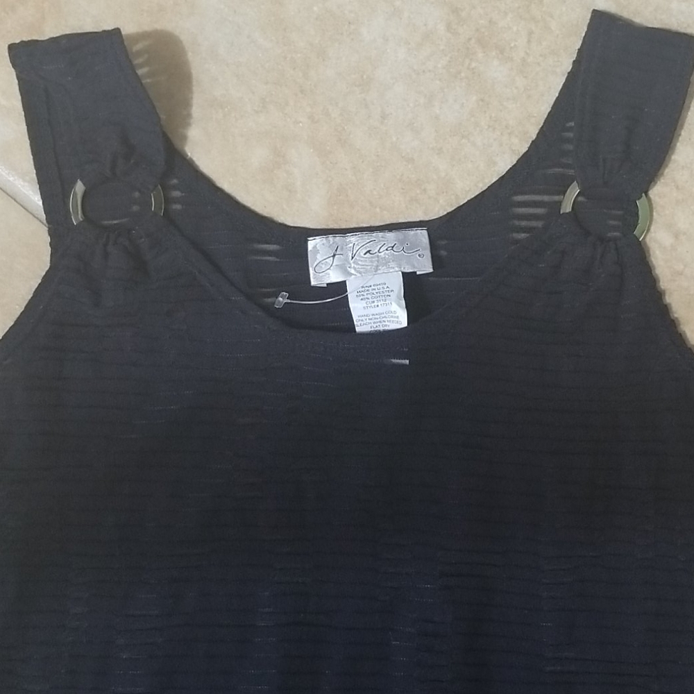 J Valdi Black coverup with silver rings by shoulder small - Picture 5 of 7